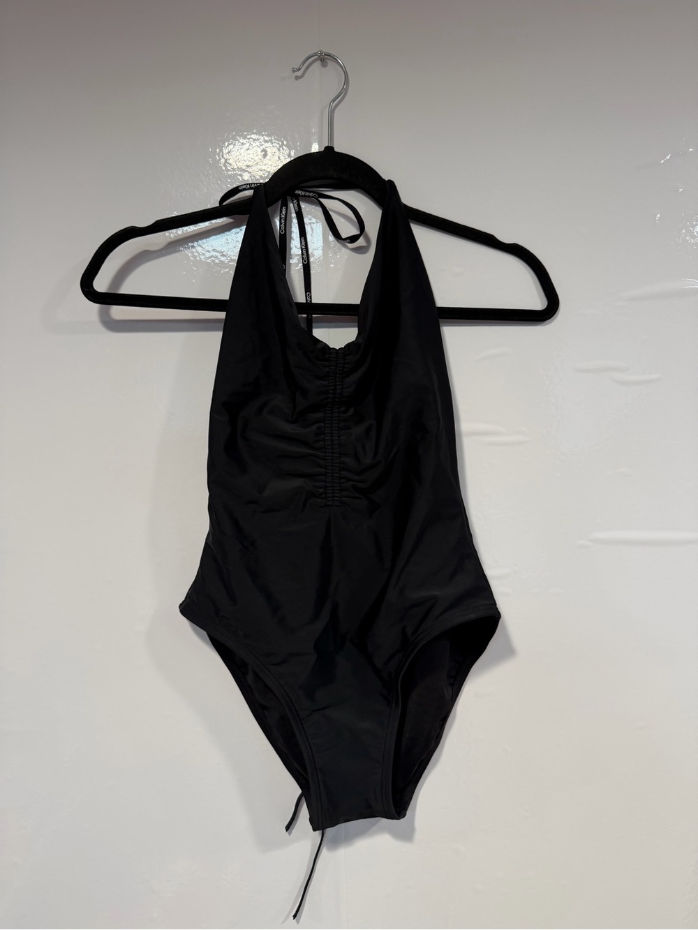 Black Halter NWT Calvin Klein One-Piece Swimsuit